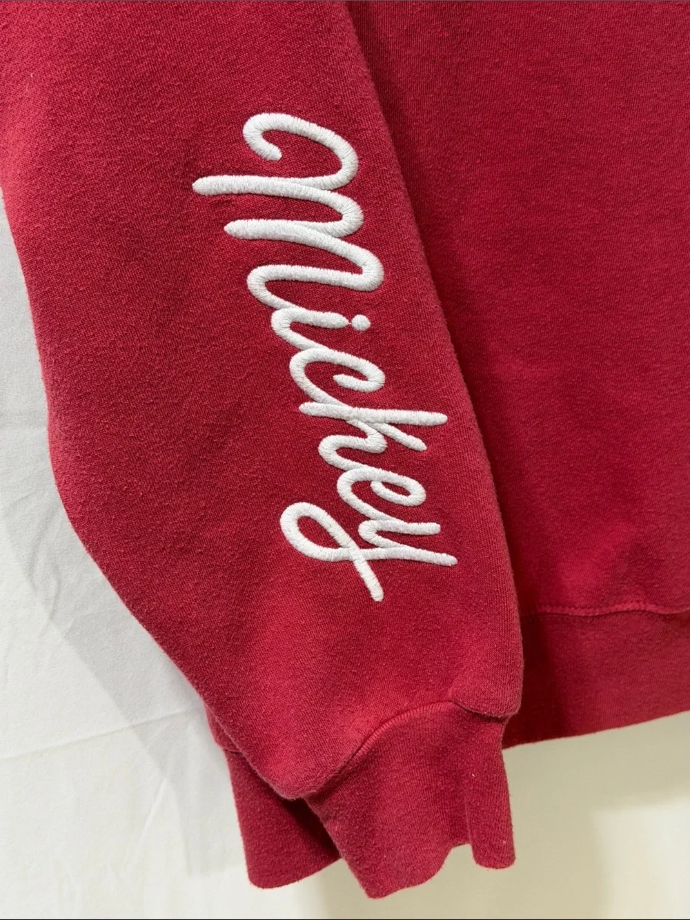 Youth Red Mickey Mouse Zip-Up Hoodie
